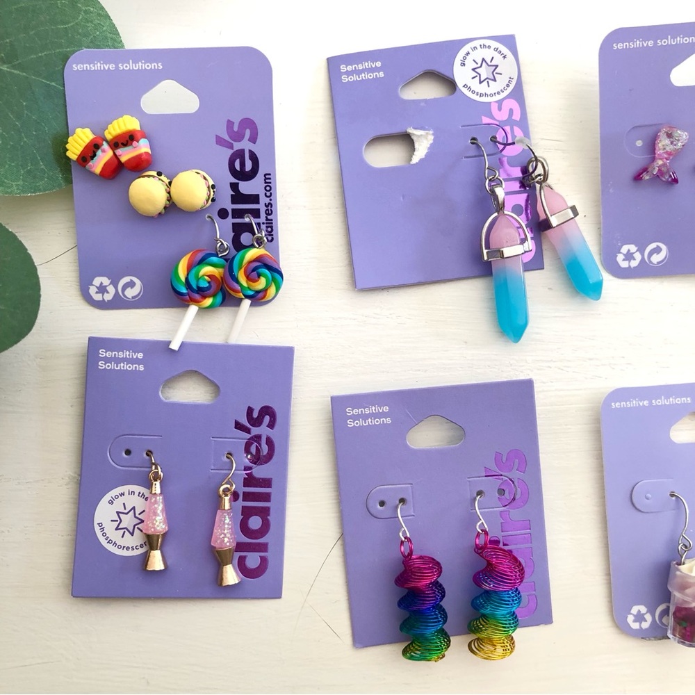 Claire’s cute girl earrings lot| Set of 7 earrings| Dangling earrings | Fun